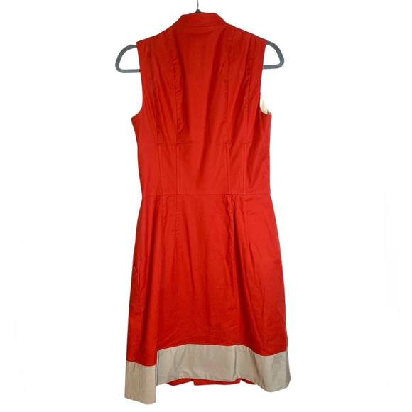 Akris Red Sleeveless Fit & Flare Dress Women’s Size 8 - Picture 3 of 14